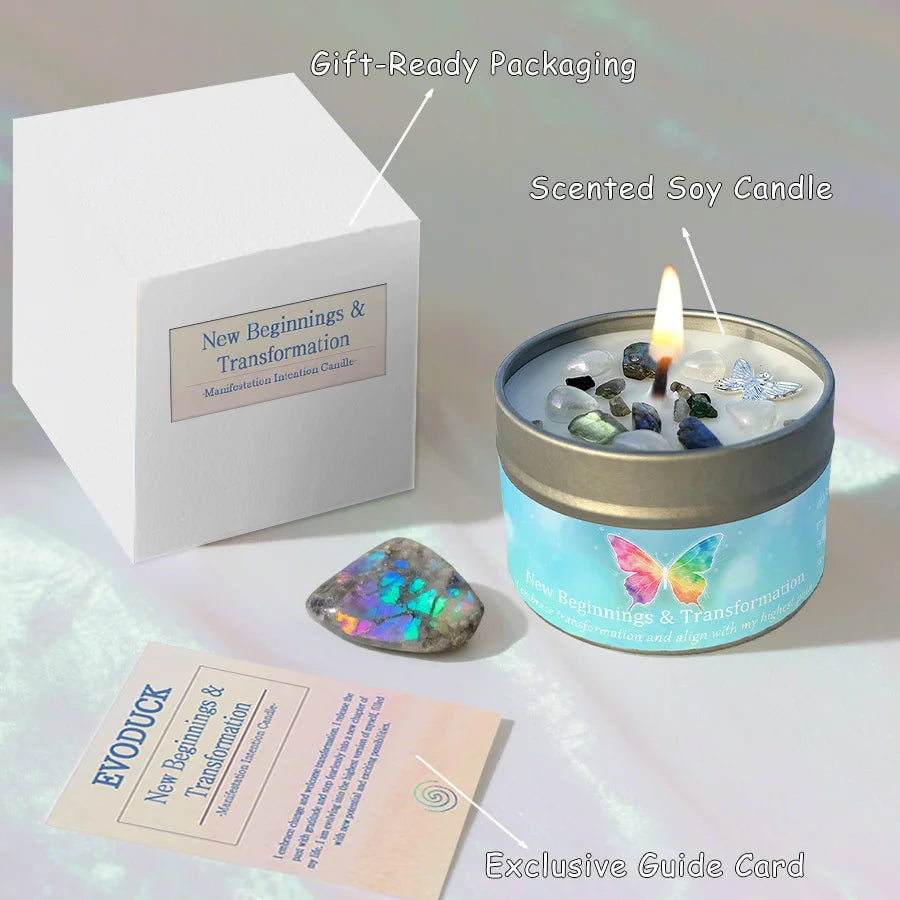 Scented Candles 3oz Law of Attraction New Beginnings Manifestation Energy Boosting Christmas Home Decoration Candle Holders Gift