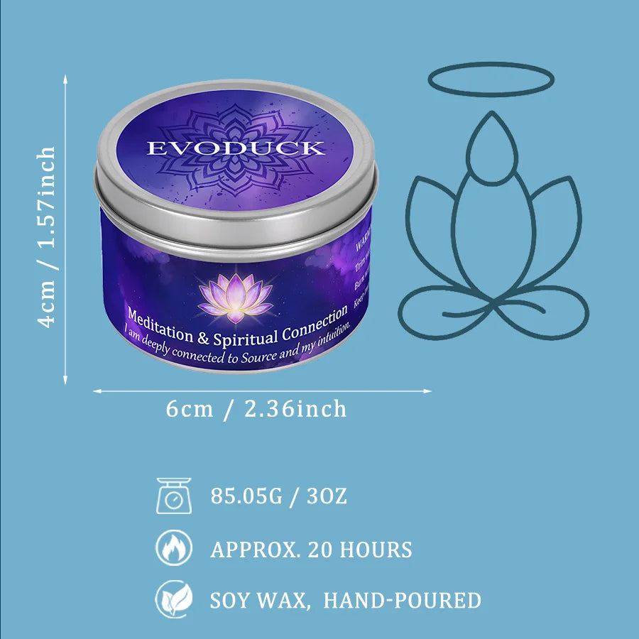 3oz Divine Guidance Scented Candle with Crystals,for Gifting to Female Friends - Perfect for Christmas, Halloween & Home Use