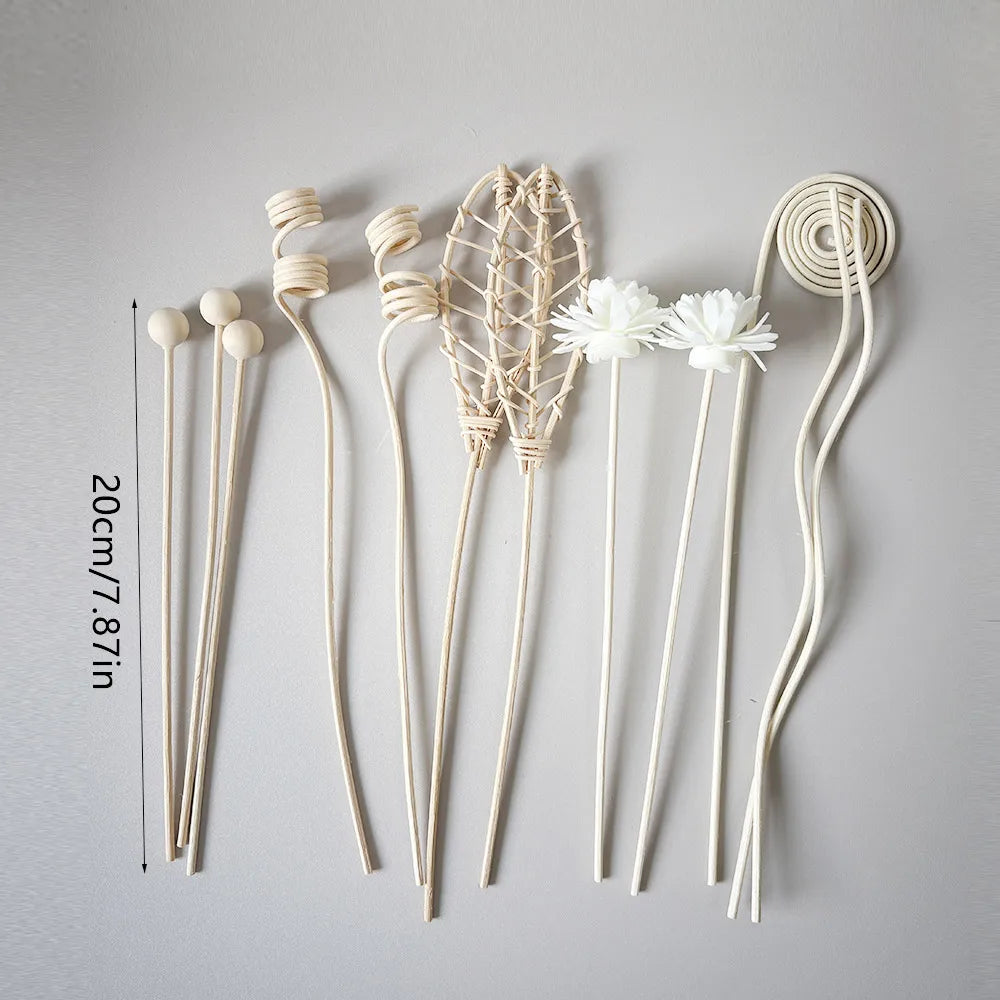 12pcs rattan aromatherapy stick diffusion stick combination, specially designed for fragrance expansion, indoor use